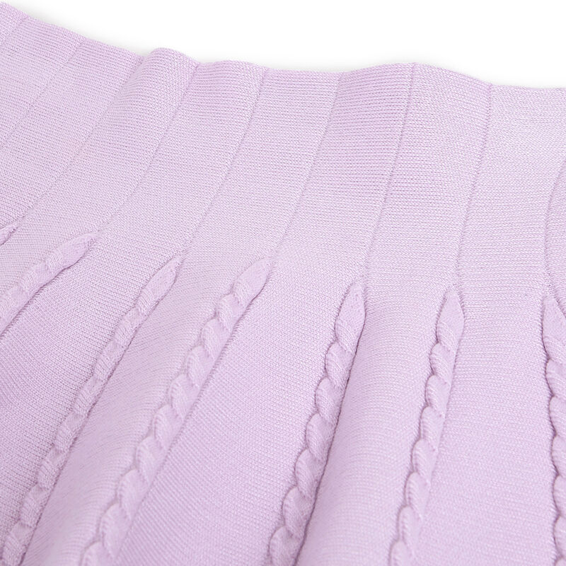 Girls Light Lilac Solid Skirt image number 2